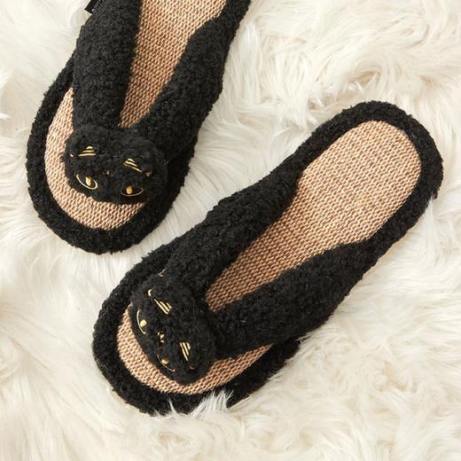 大英博物馆盖亚·安德森系列男女通用卡通可爱人字拖 可外穿 黑色 商品图3