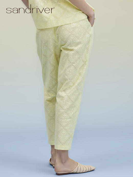 纯棉刺绣长裤 SJS95K024W 商品图4