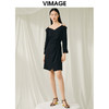 VIMAGE纬漫纪春季新款设计感小众收腰气质连衣裙V1907509 商品缩略图1