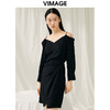 VIMAGE纬漫纪春季新款设计感小众收腰气质连衣裙V1907509 商品缩略图10