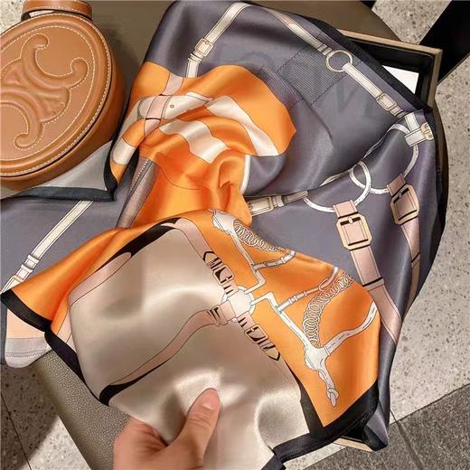 「2023新款桑蚕丝方巾」PSQUEEN 法式真丝方巾 经典复古系列 53*53cm 柔软亲肤 商品图10