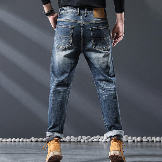 【新款DQ】大依优型大码男装牛仔裤直筒加肥加大号肥佬宽松大号休闲长裤百搭 商品图1