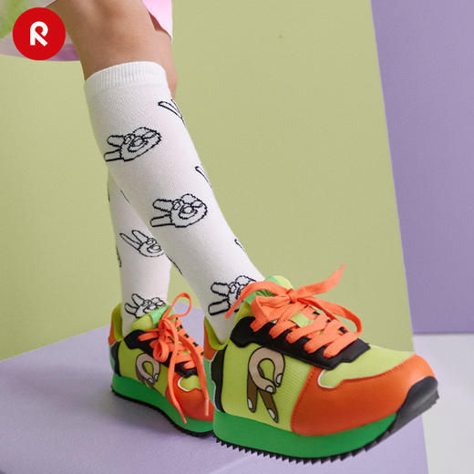 reima男女儿童中童袜子春夏新款款针织透气长筒袜 商品图4