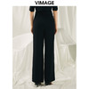 VIMAGE纬漫纪春季新款气质通勤百搭显瘦高腰休闲直筒裤子V1905507 商品缩略图10