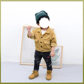 裁缝学苑 TD11儿童上衣休闲夹克1:1实物服装纸样剪裁图纸牛皮纸样