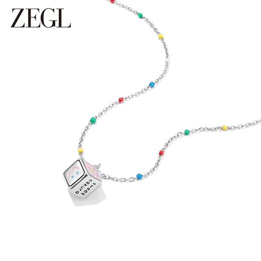 ZEGL浪姐刘逸云同款多巴胺小彩串五彩色串珠项链女轻奢小众锁骨链 商品图4