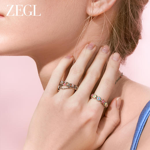 ZEGL浪姐刘逸云同款多巴胺小彩串五彩色串珠项链女轻奢小众锁骨链 商品图2