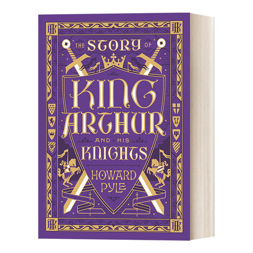英文原版 Story of King Arthur & His Knights 亚瑟王和骑士传奇 皮革精装版 巴诺儿童经典 英文版 进口英语原版书籍 商品图0