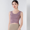 【限时秒】YOGACODE【火树银花系列】交叉褶皱一体式胸垫瑜伽背心YCDS490 商品缩略图0