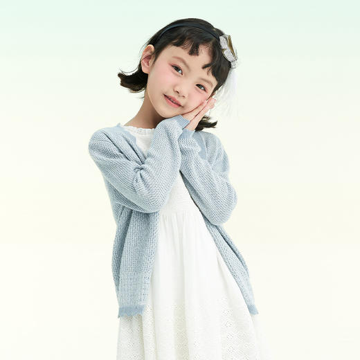 mettekids儿童针织衫2022春季新款女童洋气毛衣开衫外套打底衫 商品图1