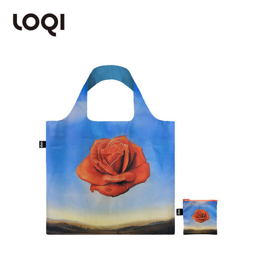德国LOQI 博物馆系列 玫瑰冥想SD.MR  时尚艺术环保万用袋 折叠大容量单肩手提购物袋承重40斤防泼水 达利 商品图1