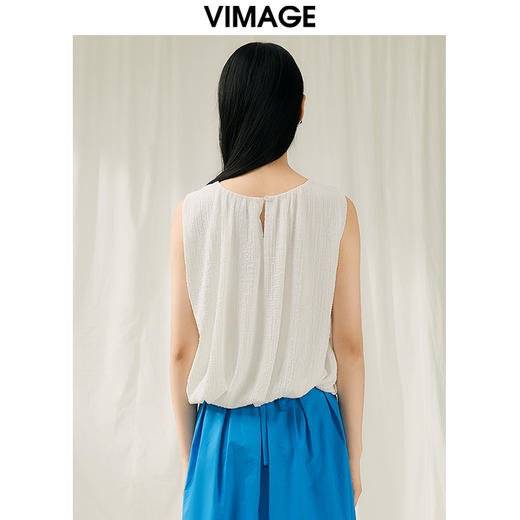 VIMAGE纬漫纪夏季新款时尚气质舒适显瘦无袖小上衣V1913516 商品图3