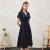 EITIE爱特爱夏季新款洋气复古V领修身显瘦简约百搭气质连衣裙7007712 商品缩略图2