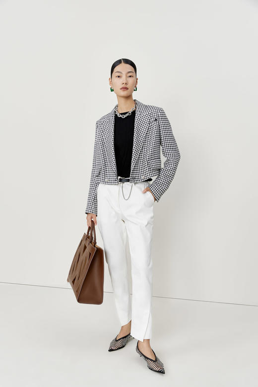 玛丝菲尔 千鸟格小西装短外套A1CX1131E 商品图2
