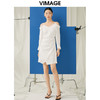 VIMAGE纬漫纪春季新款设计感小众收腰气质连衣裙V1907509 商品缩略图0