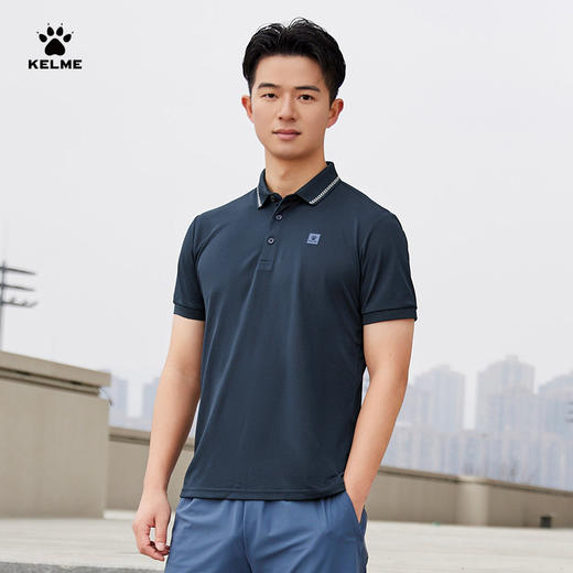 KELME卡尔美polo衫男士2023夏季新款时尚透气上衣运动翻领短袖T恤 商品图0