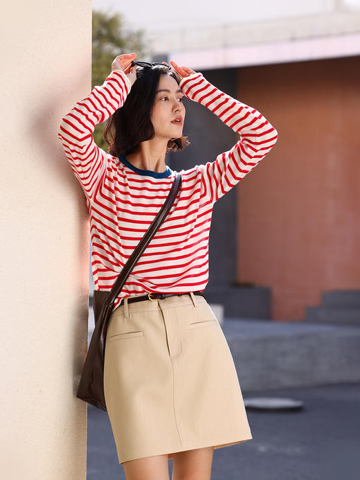 【周四精选福利】HeyDress法式复古半身裙女春季高腰小个子a字裙西装短款百搭半裙 商品图0