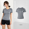 夏季瑜伽服短袖上衣吸汗速干t恤跳操健身房运动跑步衣大码宽松女 商品缩略图13