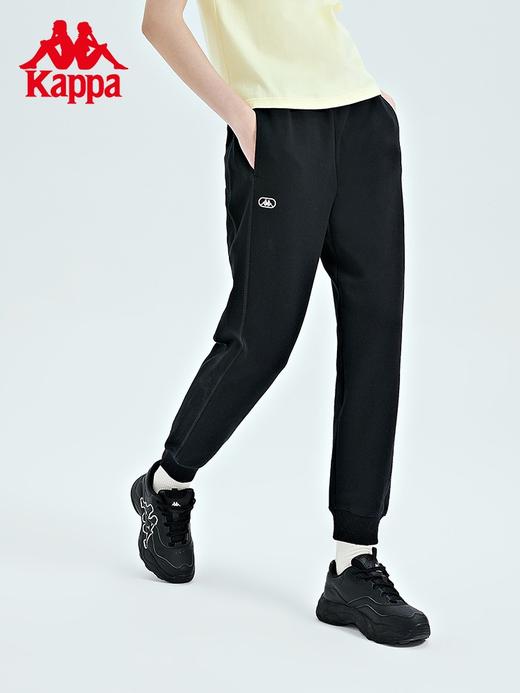 Kappa卡帕运动裤23新女春针织长裤黑色休闲裤小脚卫裤K0D22AK70 商品图1