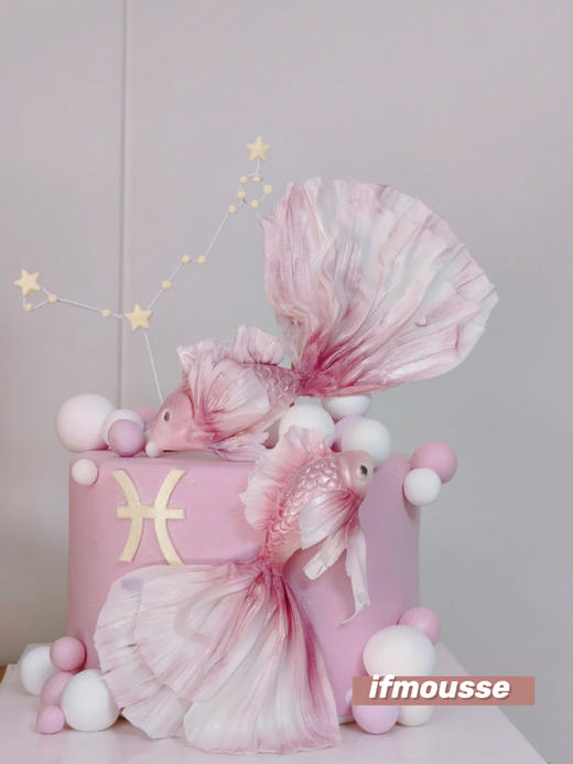 「女士」浪漫主义双鱼座 红丝绒蛋糕 商品图0