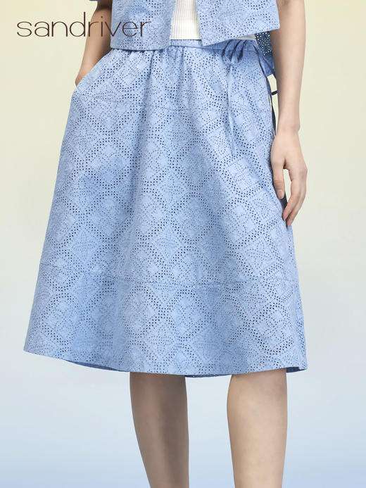 纯棉刺绣半裙 SJS95K026W 商品图1