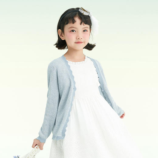mettekids儿童针织衫2022春季新款女童洋气毛衣开衫外套打底衫 商品图2