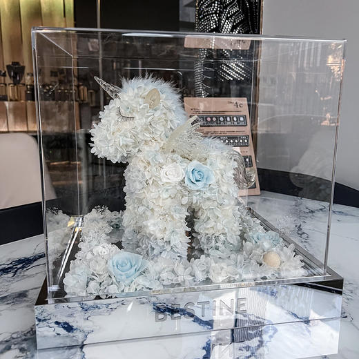 VBEINGS花语 大号独角兽 Anna粉色 永生花礼盒玫瑰花摆件送女生告白生日礼物 商品图10