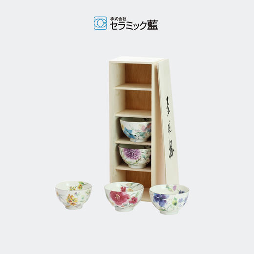 日本ceramic 蓝系列米饭碗套装五件套 商品图0