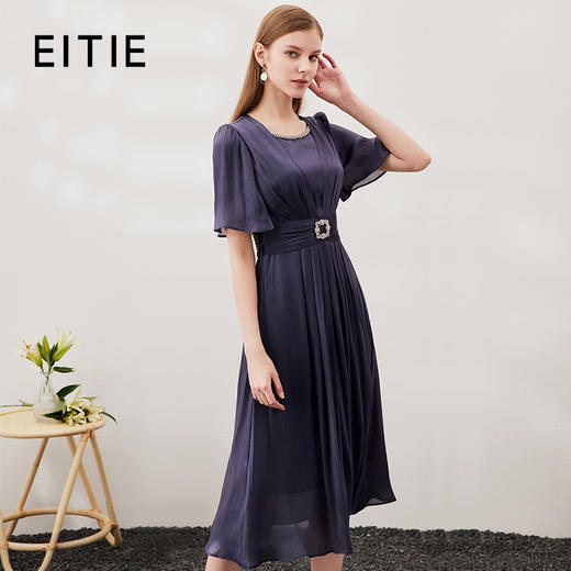 EITIE爱特爱夏季新款束腰优雅显瘦礼服连衣裙7077702 商品图0