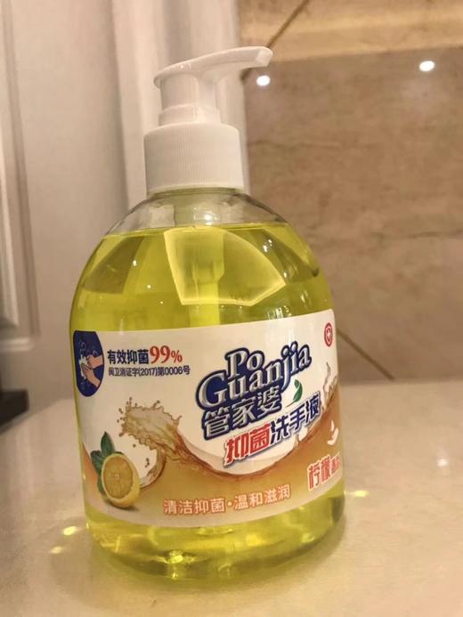 管家婆抑菌洗手液(柠檬）500ml*24每瓶5元，两瓶起批 商品图0