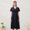 EITIE爱特爱夏季新款洋气复古V领修身显瘦简约百搭气质连衣裙7007712 商品缩略图1