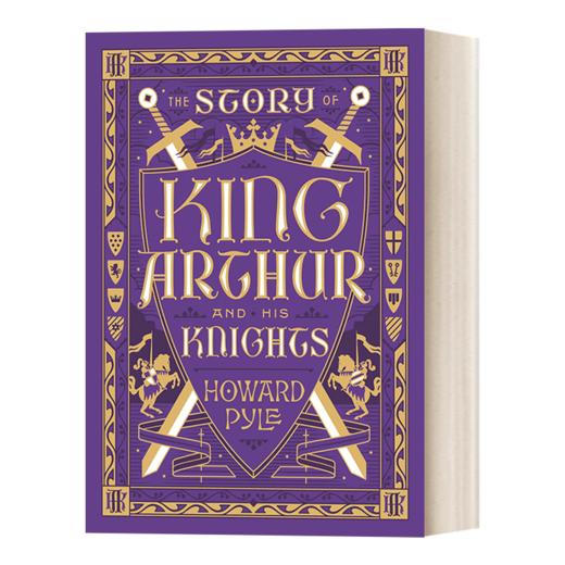 英文原版 Story of King Arthur & His Knights 亚瑟王和骑士传奇 皮革精装版 巴诺儿童经典 英文版 进口英语原版书籍 商品图1