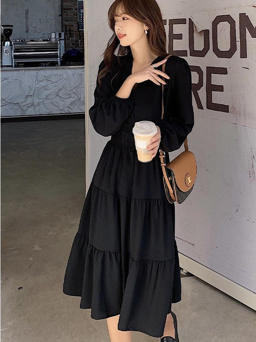 Im Presionismo法式气质收腰茶歇裙 商品图3