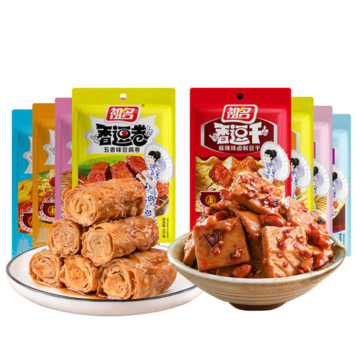 祖名江南一绝 大礼包 香逗干100g*4+香逗卷100g*4 商品图0