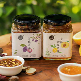 【一方云拾】乌梅子酱/黄桃柠檬果酱 满满VC 一口心动 爱上喝水呀