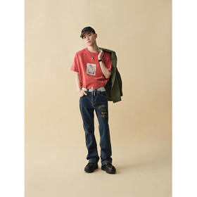 GOODBAI 916 洗水邮票图案T恤