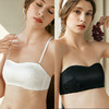 金三塔无肩带抹胸女春夏法式蕾丝可插片聚拢文胸真丝无钢圈内衣   NZFBB396 商品缩略图2