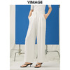 VIMAGE纬漫纪春季新款气质通勤百搭显瘦高腰休闲直筒裤子V1905507 商品缩略图3