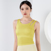 【限时秒】YOGACODE【火树银花系列】镂空肩带速干带胸垫瑜伽背心YCDS450 商品缩略图2