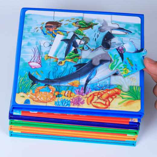 磁力拼图5本（现代兵器+海底世界+精灵公主+恐龙时代+太空探索） 商品图2