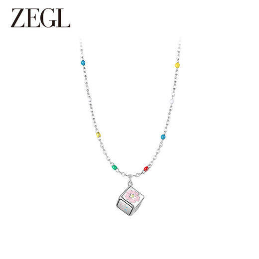 ZEGL浪姐刘逸云同款多巴胺小彩串五彩色串珠项链女轻奢小众锁骨链 商品图0