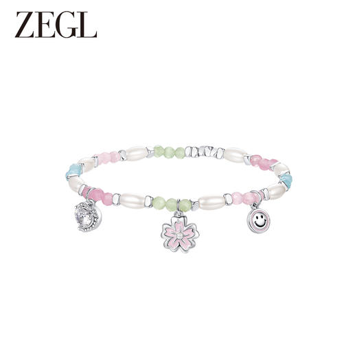 ZEGL浪姐小美同款小彩串925银多巴胺穿搭手链女款彩色串珠手饰品 商品图4
