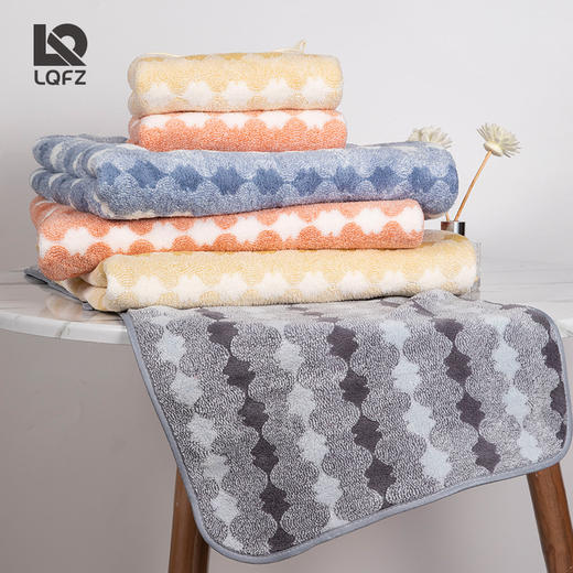 「6款配色！毛巾+浴巾套装」浴巾珊瑚绒吸水加厚成人款居家布艺美容院毛巾沙滩巾套装 商品图2