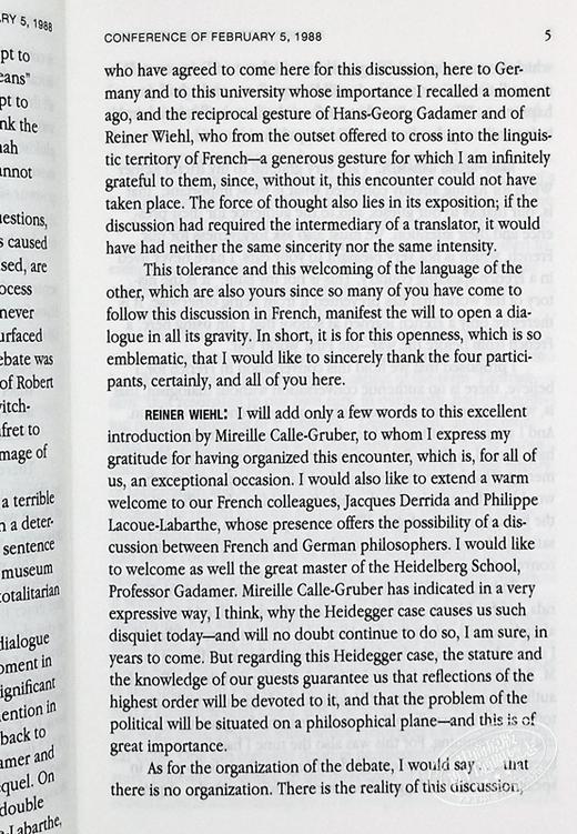 预售 【中商原版】Heidegger Philosophy and Politics The Heidelberg Conference 英文原版 海德格尔 哲学与政治 海德堡会议 Jacques D 商品图6