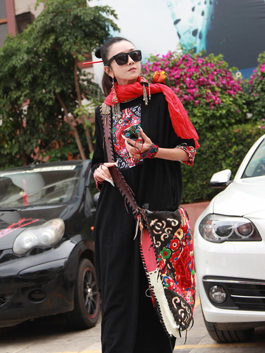 墨颜醉民族风连衣裙 | 杨丽萍老师同款 | 现货加急发 商品图1