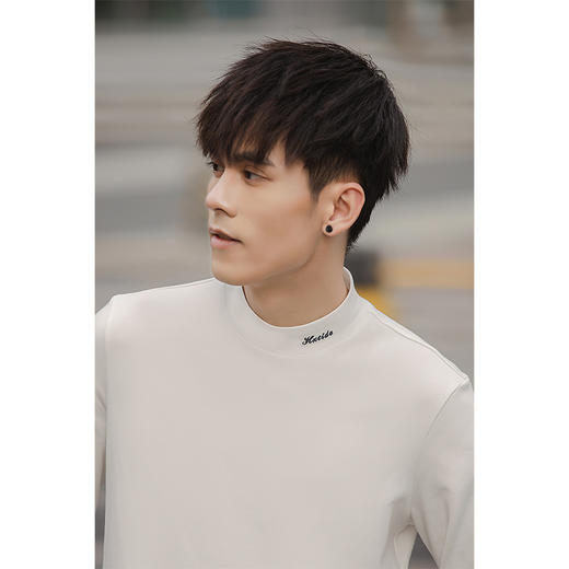 HX 春季中领长袖T恤/Y102310004103/04 商品图5