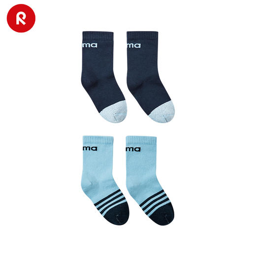 reima男女儿童大童袜子春夏新款透气保暖休闲洋气两双装短袜 商品图1