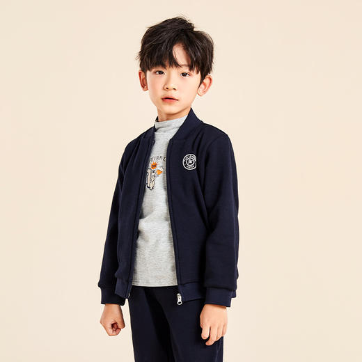 mettekids儿童夹克男童运动休闲童装春秋新款男童长袖棒球服外套 商品图3