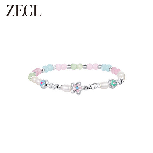 ZEGL浪姐小美同款小彩串925银多巴胺穿搭手链女款彩色串珠手饰品 商品图0