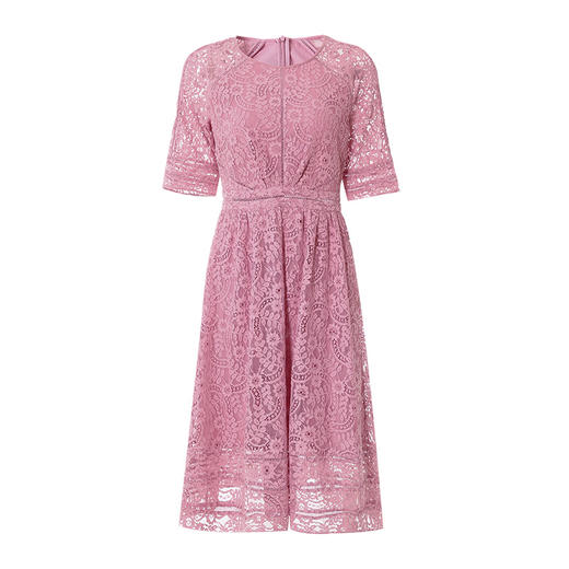 EITIE爱特爱春季新款洋气镂空蕾丝显瘦收腰连衣裙女裙6907640 商品图11